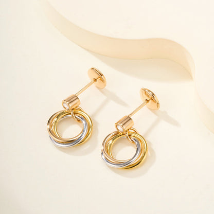 [Resenly Jewelry]TRINITY ON DIAMOND  EARRINGS