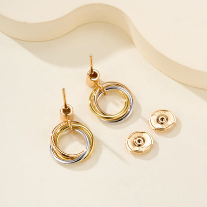 [Resenly Jewelry]TRINITY ON DIAMOND  EARRINGS