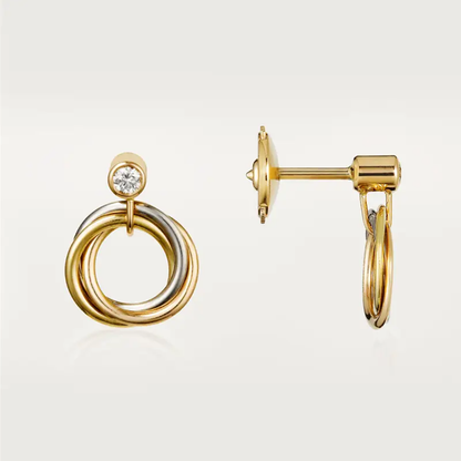 [Resenly Jewelry]TRINITY ON DIAMOND  EARRINGS