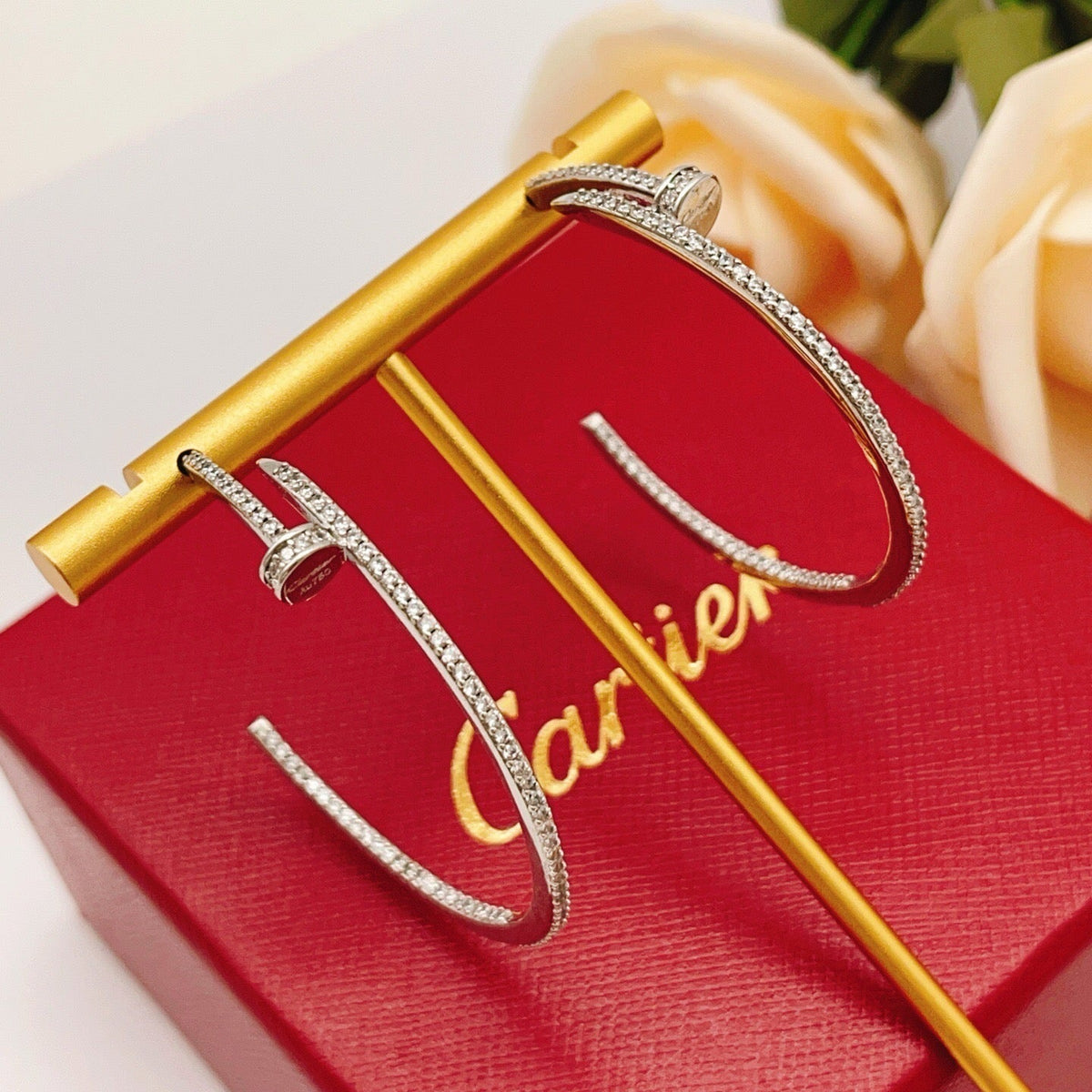 [Resenly Jewelry]JUSTE FULL DIAMOND LARGE EARRINGS