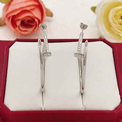 [Resenly Jewelry]JUSTE HALF DIAMOND LARGE EARRINGS