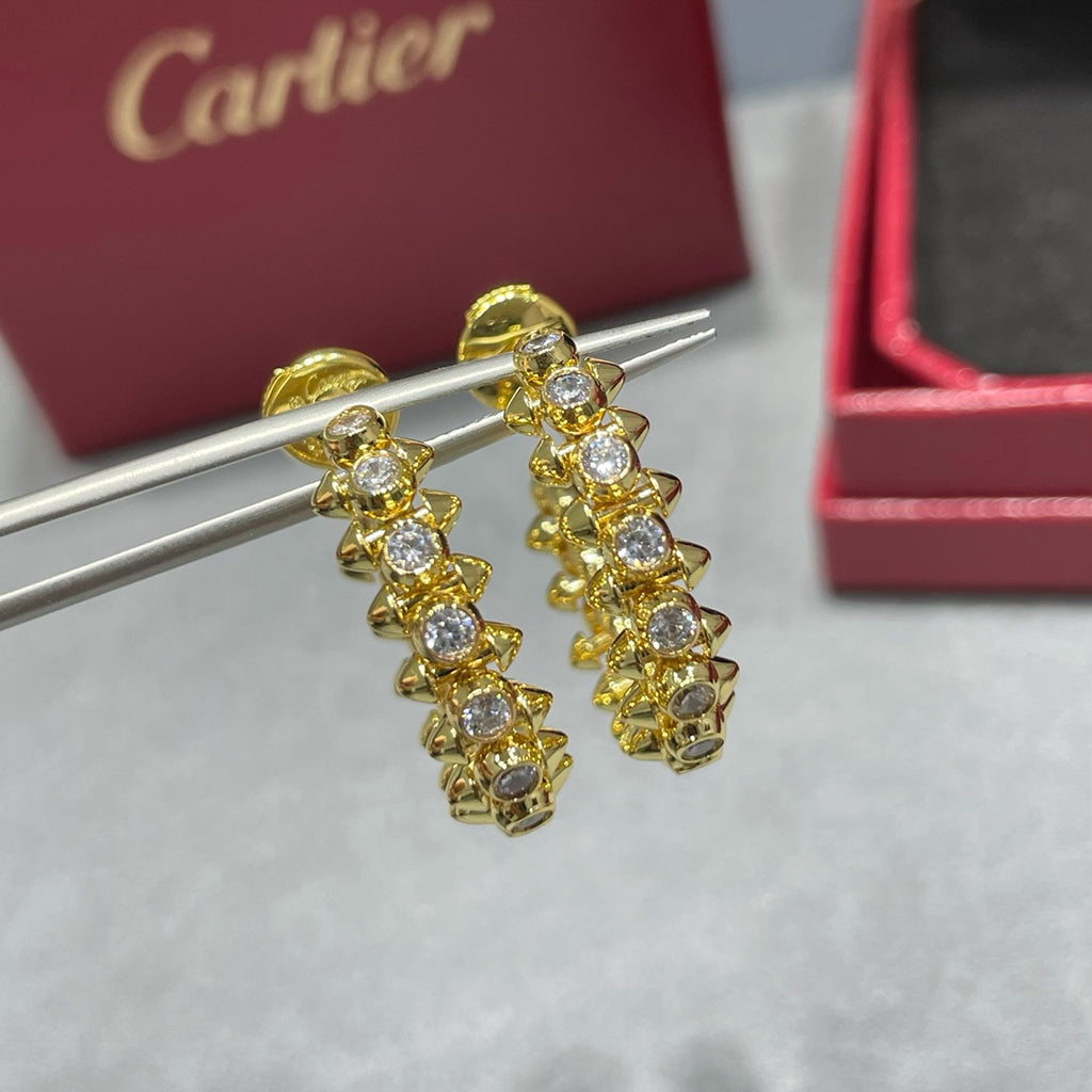 [Resenly Jewelry]CLASH FULL DIAMOND MEDIUM EARRINGS