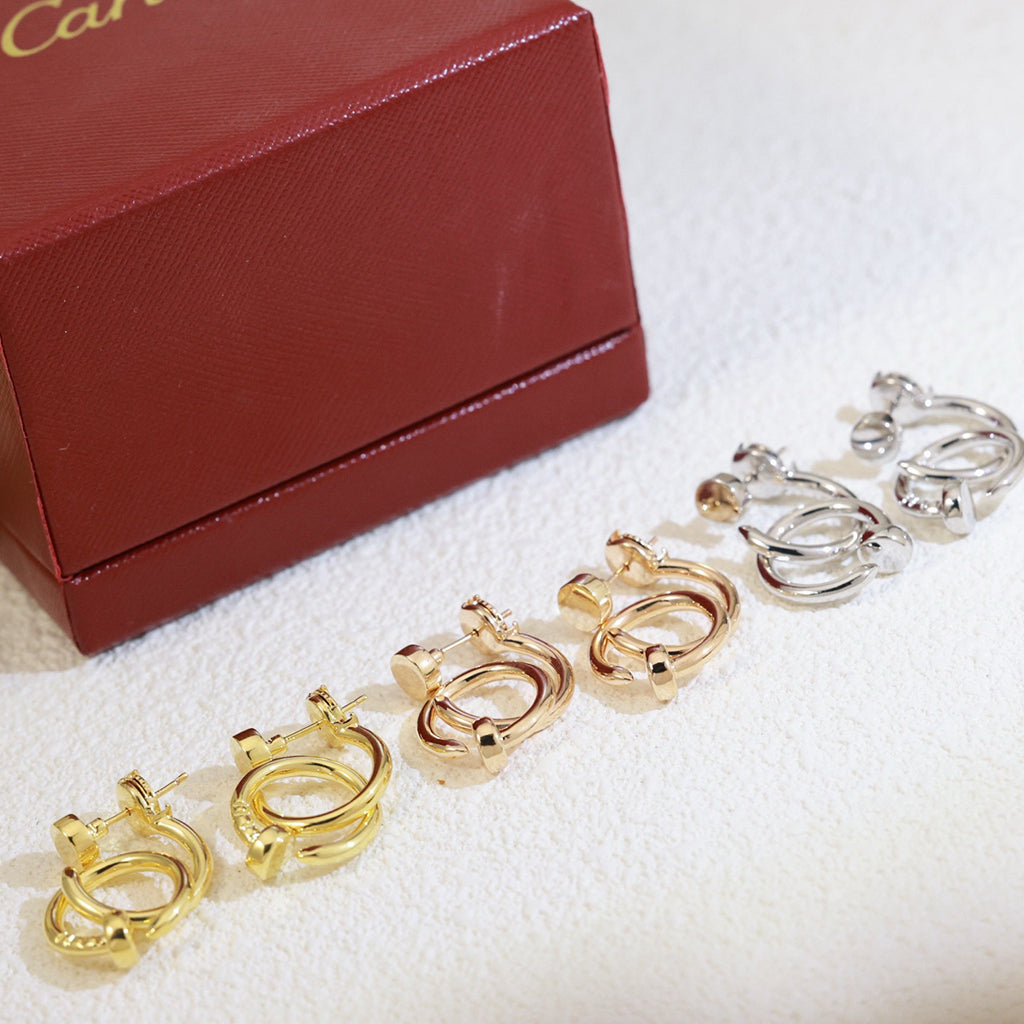 [Resenly Jewelry]JUSTE NO DIAMOND DOUBLE EARRINGS