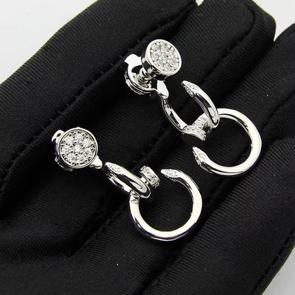 [Resenly Jewelry]JUSTE HALF DIAMOND DOUBLE EARRINGS