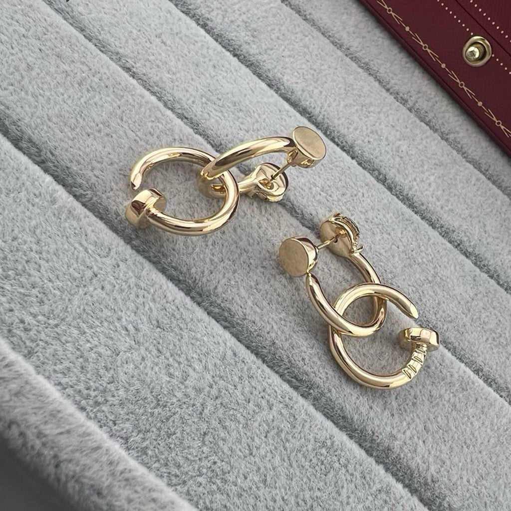 [Resenly Jewelry]JUSTE NO DIAMOND DOUBLE EARRINGS