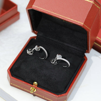 [Resenly Jewelry]JUSTE FULL DIAMOND DOUBLE EARRINGS