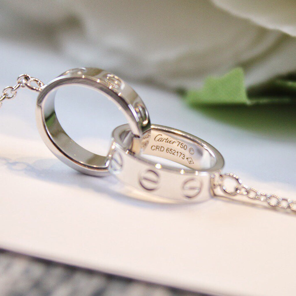 [Resenly Jewelry]LOVE DOUBLE RING NECKLACE