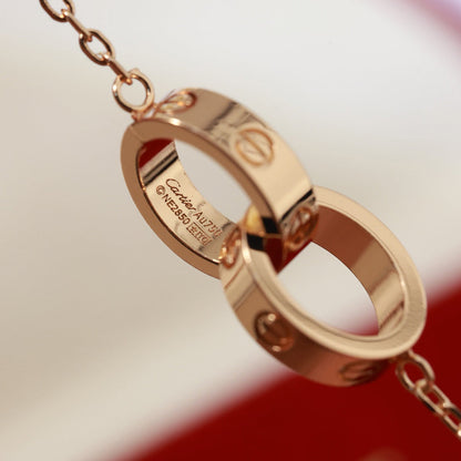 [Resenly Jewelry]LOVE DOUBLE RING NECKLACE