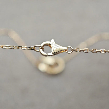 [Resenly Jewelry]LOVE DOUBLE RING HALF DIAMOND NECKLACE