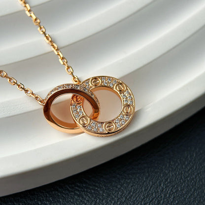 [Resenly Jewelry]LOVE  FULL DIAMOND PENDANT NECKLACE