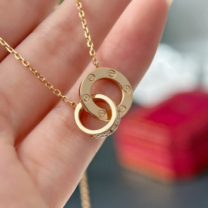 [Resenly Jewelry]LOVE  FULL DIAMOND PENDANT NECKLACE