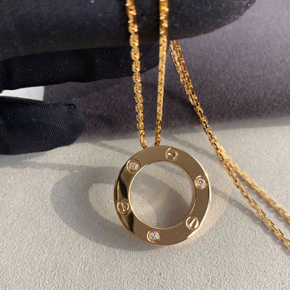 [Resenly Jewelry]LOVE NECKLACE 16MM 3 DIAMONDS