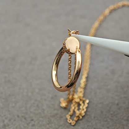 [Resenly Jewelry]JUSTE NECKLACE HALF DIAMOND