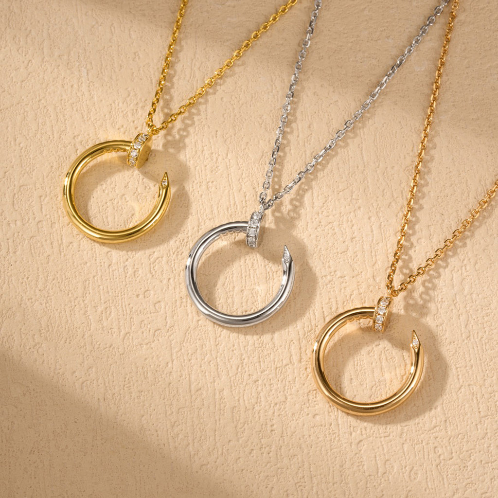 [Resenly Jewelry]JUSTE NECKLACE HALF DIAMOND