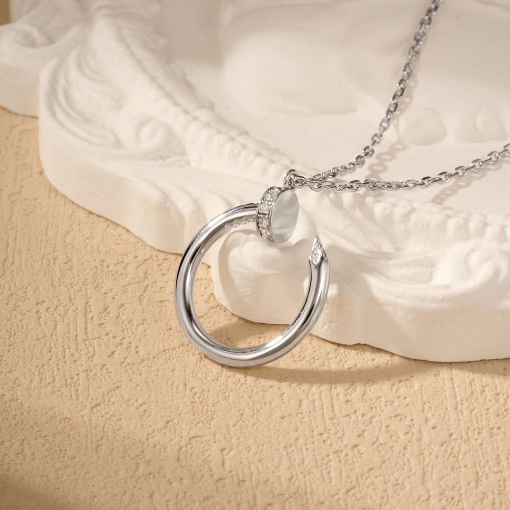 [Resenly Jewelry]JUSTE NECKLACE HALF DIAMOND