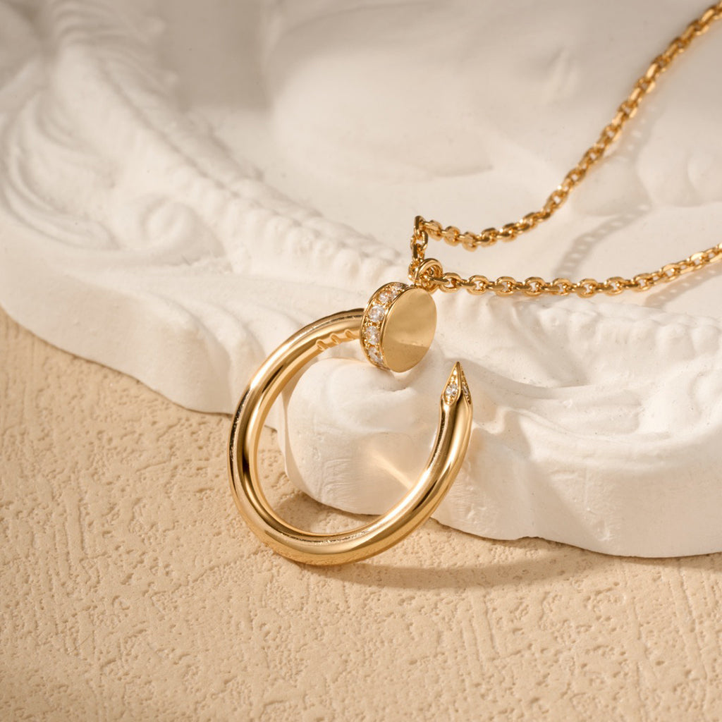 [Resenly Jewelry]JUSTE NECKLACE HALF DIAMOND