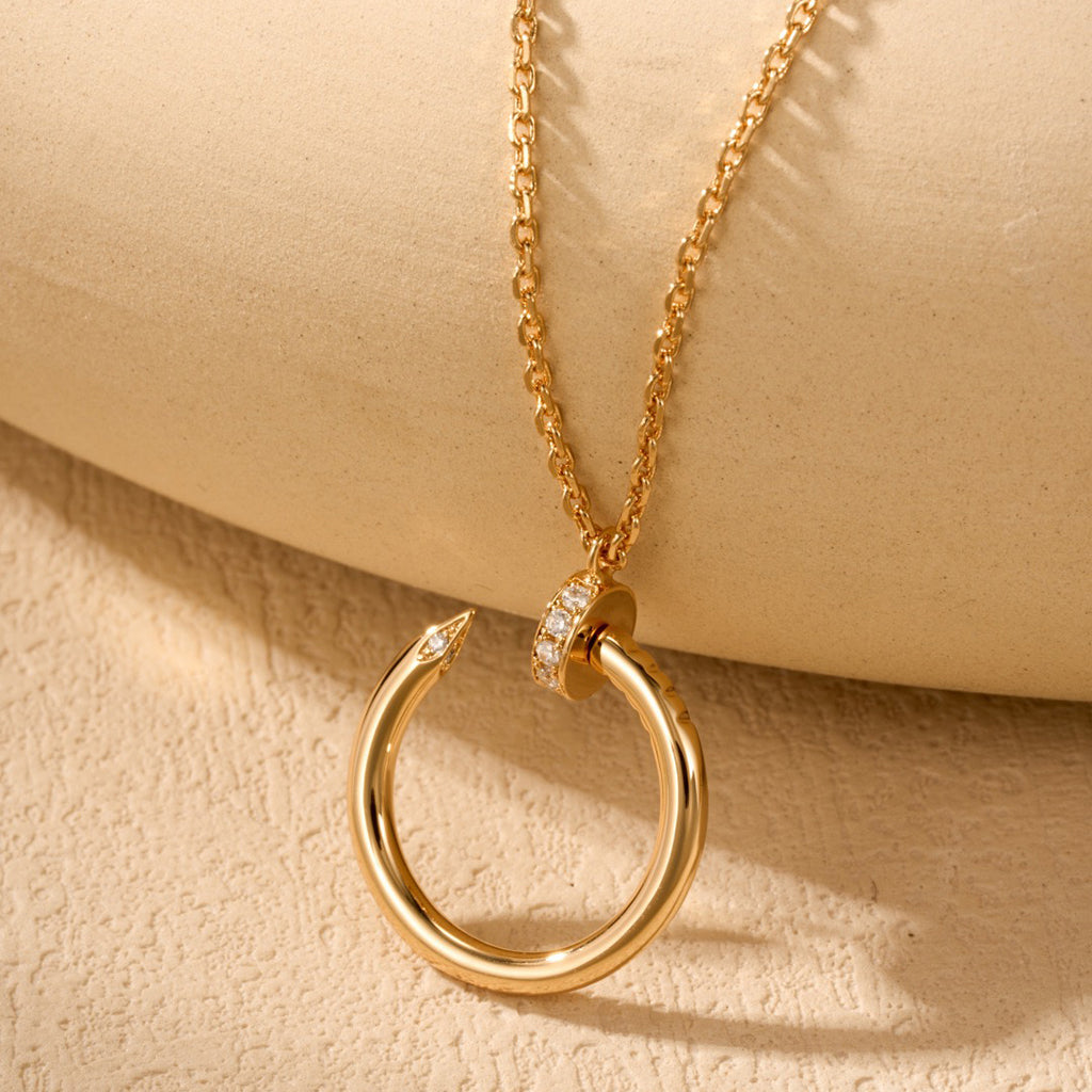 [Resenly Jewelry]JUSTE NECKLACE HALF DIAMOND
