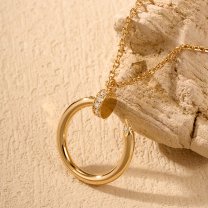[Resenly Jewelry]JUSTE NECKLACE HALF DIAMOND