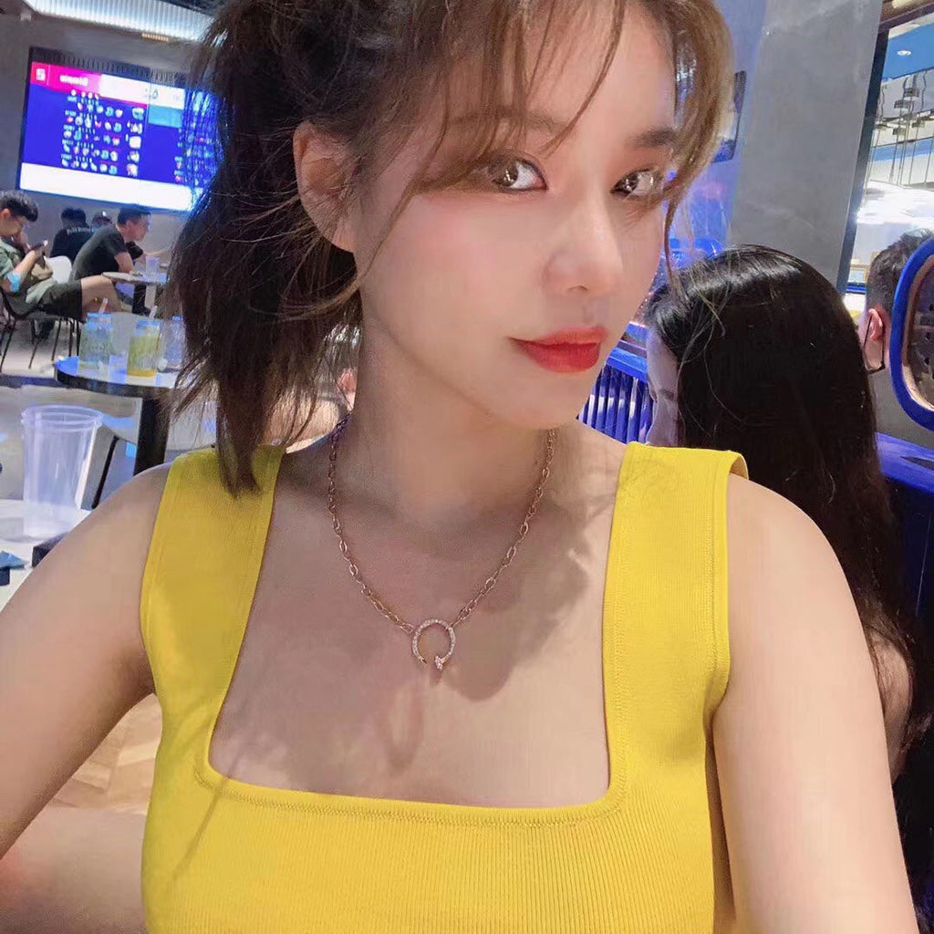 [Resenly Jewelry]JUSTE NECKLACE FULL DIAMONDS