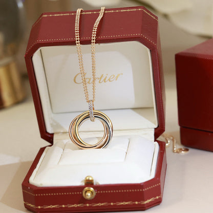 [Resenly Jewelry]TRINITY MEDIUM  DIAMONDS NECKLACE