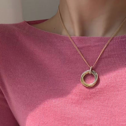 [Resenly Jewelry]TRINITY MEDIUM  DIAMONDS NECKLACE