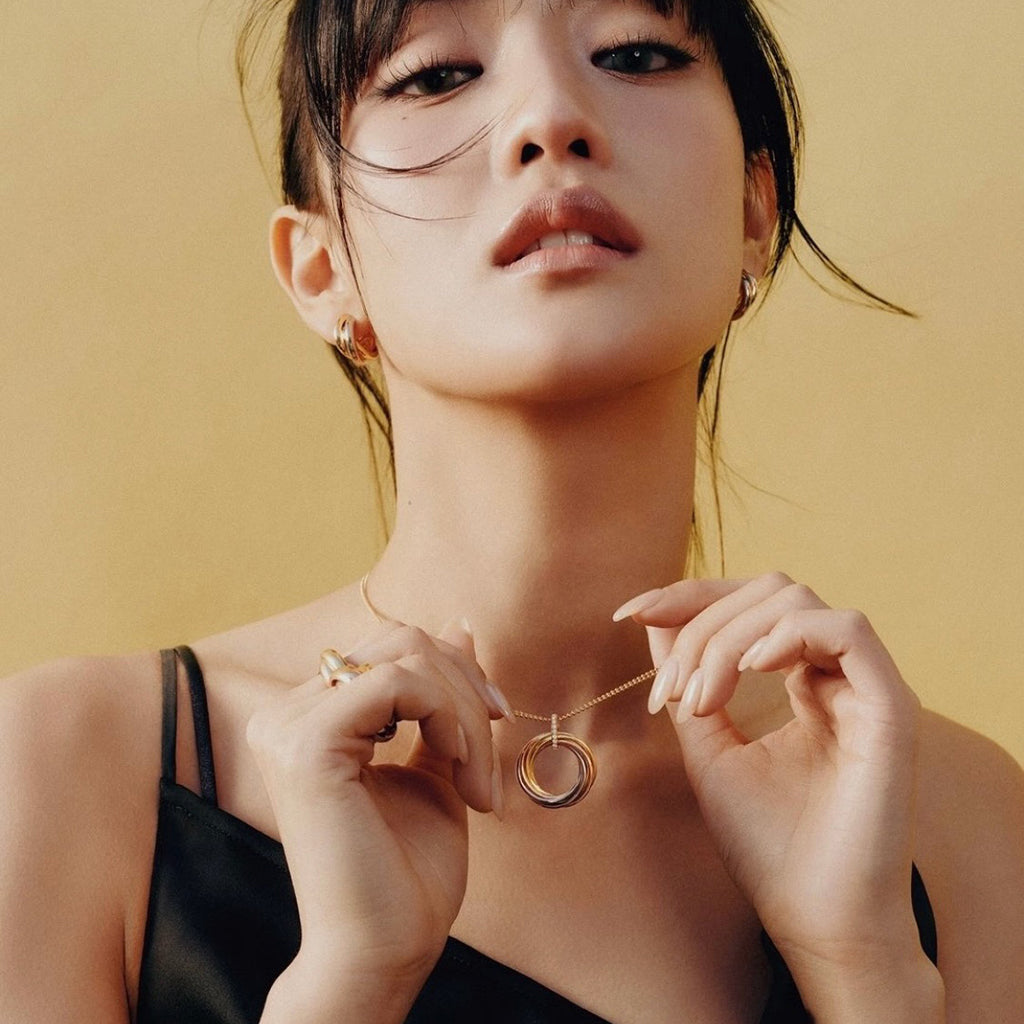 [Resenly Jewelry]TRINITY MEDIUM  DIAMONDS NECKLACE