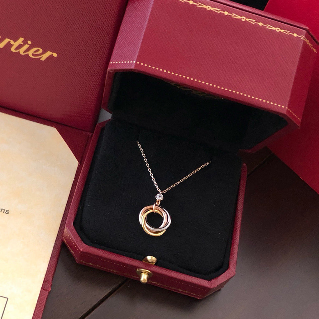 [Resenly Jewelry]TRINITY  NECKLACE 1 DIAMOND