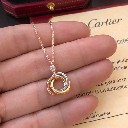 [Resenly Jewelry]TRINITY  NECKLACE 1 DIAMOND