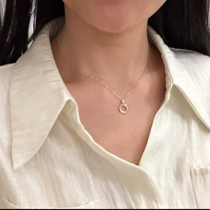 [Resenly Jewelry]TRINITY  NECKLACE 1 DIAMOND