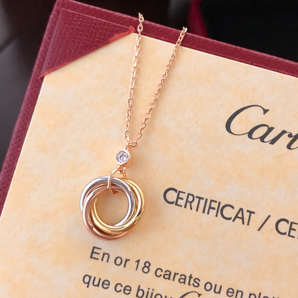 [Resenly Jewelry]TRINITY  NECKLACE 1 DIAMOND
