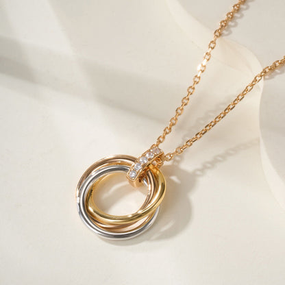 [Resenly Jewelry]TRINITY MEDIUM  DIAMONDS NECKLACE