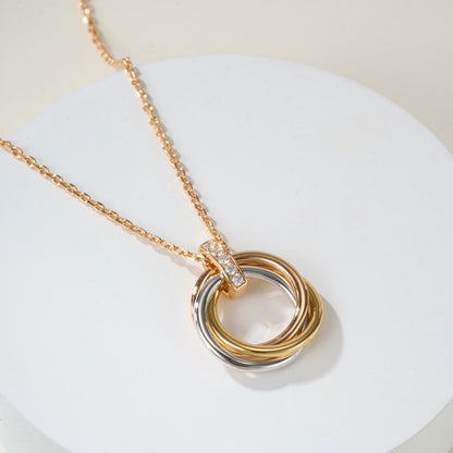 [Resenly Jewelry]TRINITY MEDIUM  DIAMONDS NECKLACE