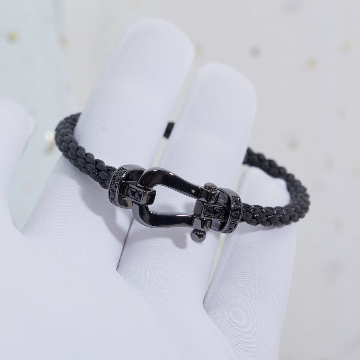 [Resenly Jewelry]FORCE LARGE SERIES HORSESHOE BLACK SAMURAI BRACELET