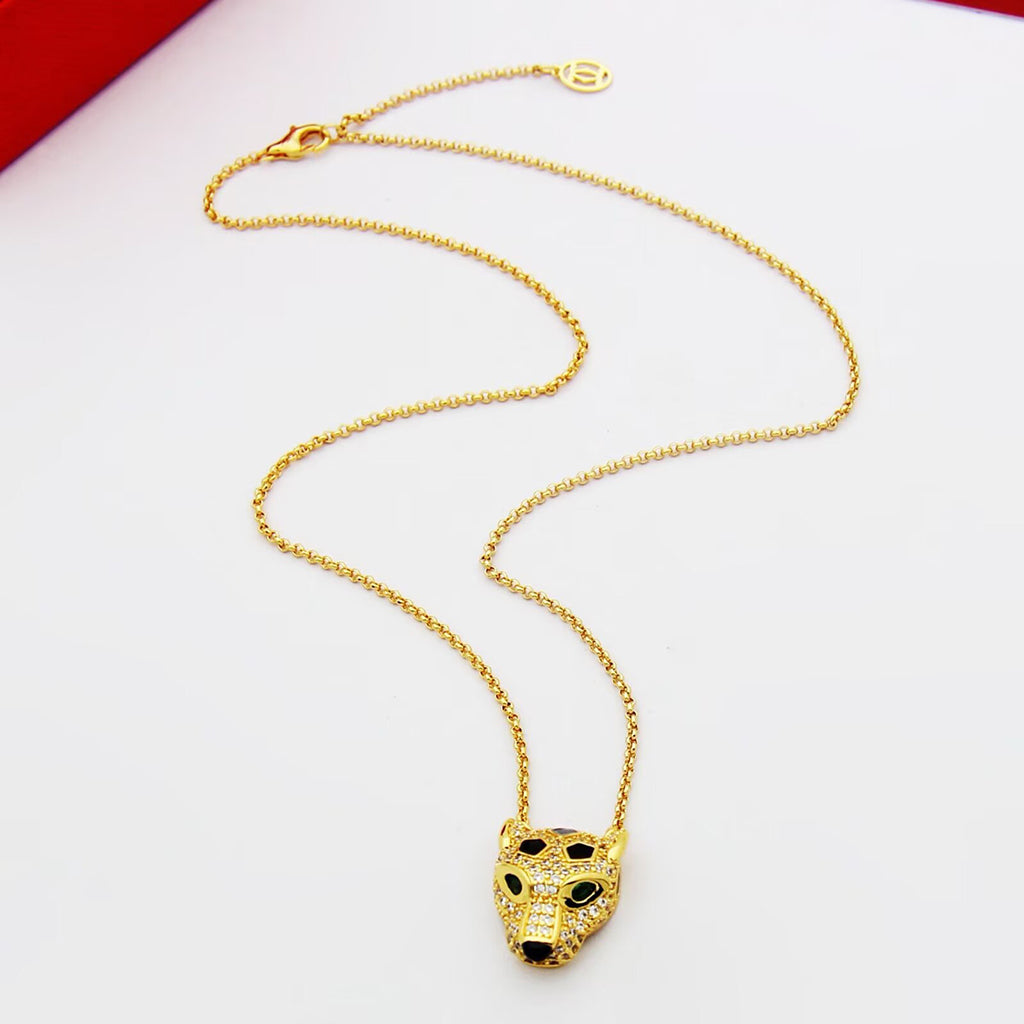 [Resenly Jewelry]PANTHERE FULL DIAMOND NECKLACE