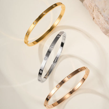 [Resenly Jewelry]LOVE BRACELET 3.65MM 10 DIAMONDS