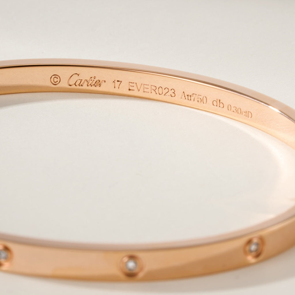 [Resenly Jewelry]LOVE BRACELET 3.65MM 10 DIAMONDS