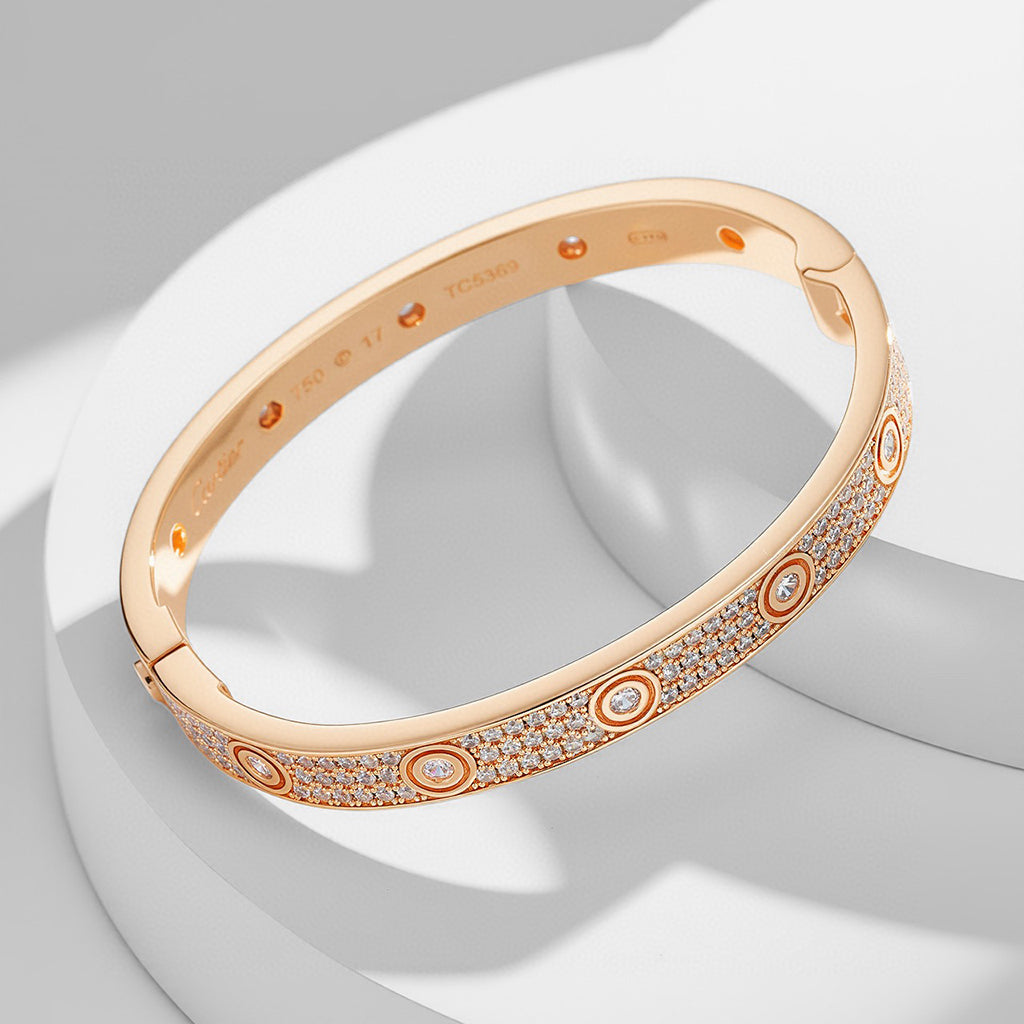[Resenly Jewelry]LOVE BRACELET 6.1MM DIAMOND-PAVED 10 BIG DIAMONDS