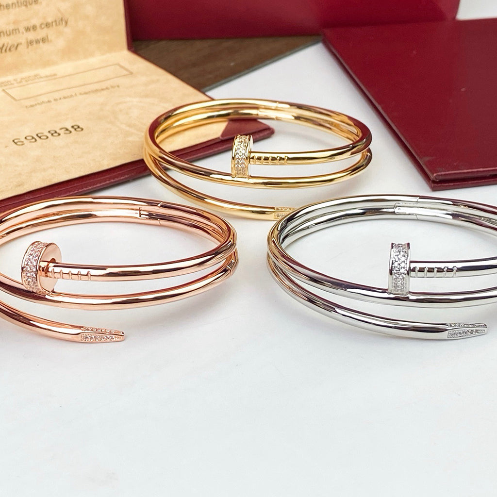[Resenly Jewelry]JUSTE BRACELET 3.5MM DOUBLE ROW DIAMOND