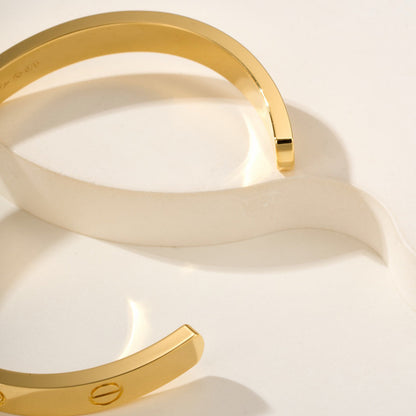 [Resenly Jewelry]LOVE BRACELET 6.1MM 1 DIAMOND OPEN CUFF
