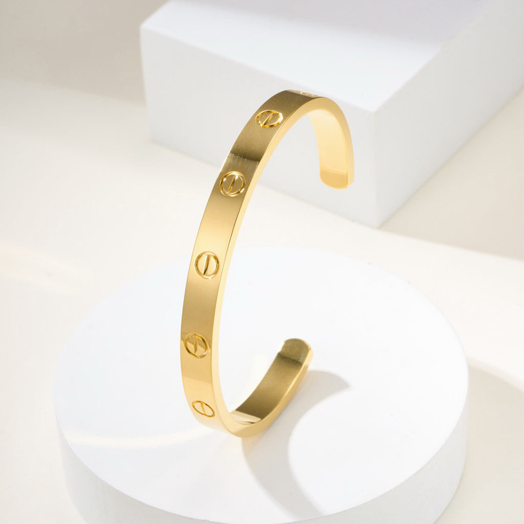 [Resenly Jewelry]LOVE BRACELET 6.1MM OPEN CUFF
