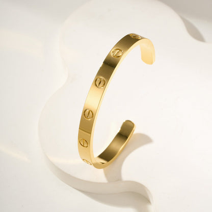 [Resenly Jewelry]LOVE BRACELET 6.1MM OPEN CUFF