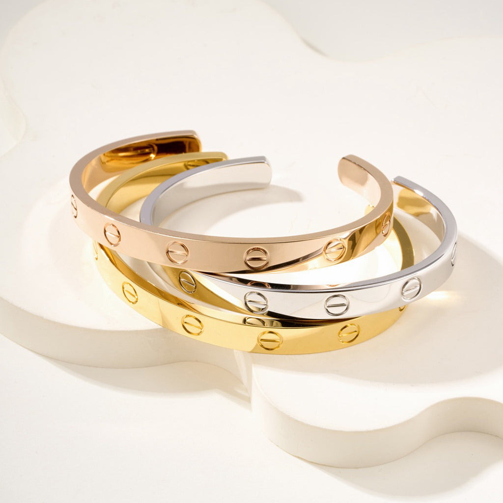 [Resenly Jewelry]LOVE BRACELET 6.1MM OPEN CUFF