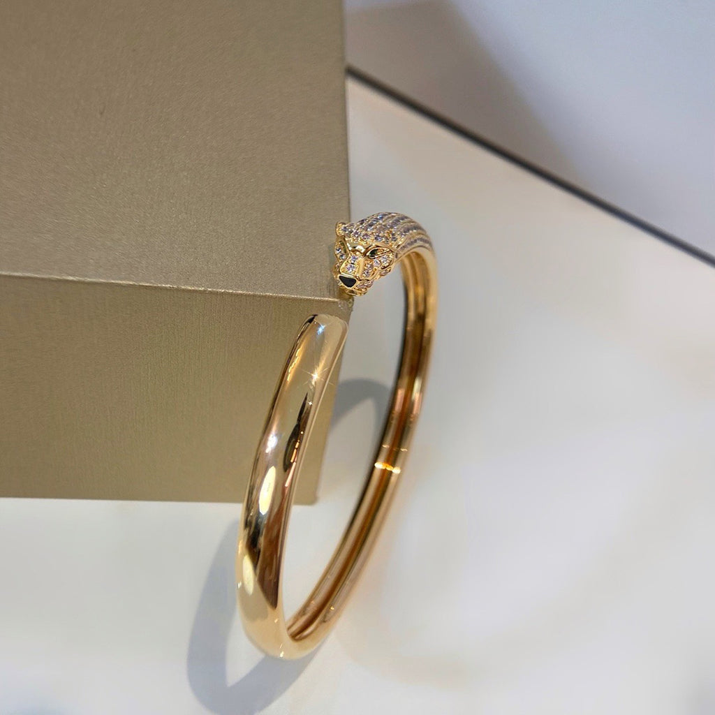 [Resenly Jewelry]PANTHERE HALF DIAMOND OPEN BRACELET