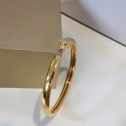 [Resenly Jewelry]PANTHERE HALF DIAMOND OPEN BRACELET