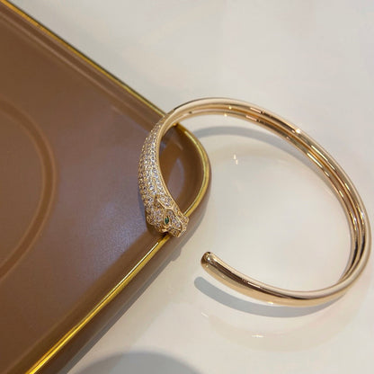 [Resenly Jewelry]PANTHERE HALF DIAMOND OPEN BRACELET