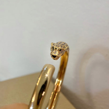 [Resenly Jewelry]PANTHERE HALF DIAMOND OPEN BRACELET