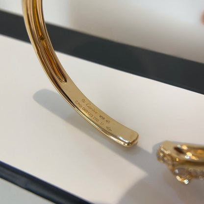[Resenly Jewelry]PANTHERE HALF DIAMOND OPEN BRACELET
