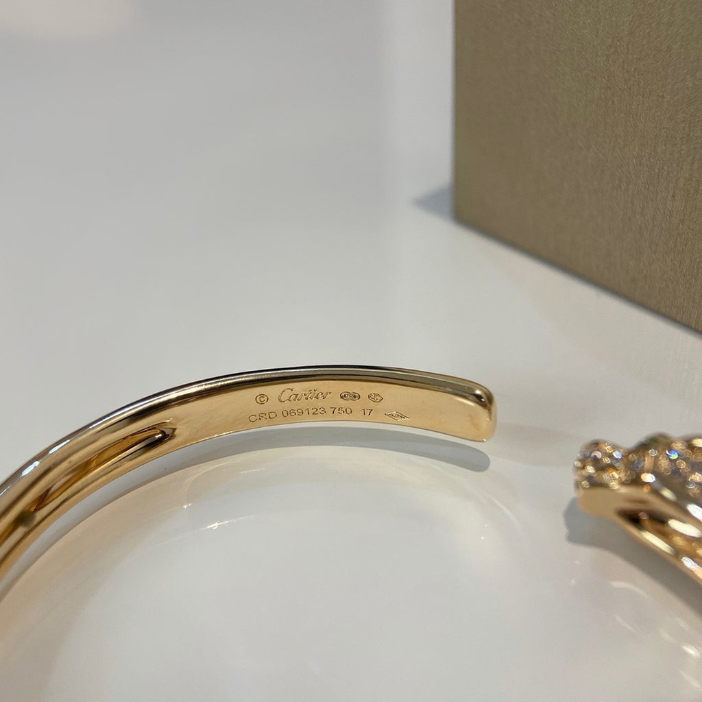 [Resenly Jewelry]PANTHERE HALF DIAMOND OPEN BRACELET