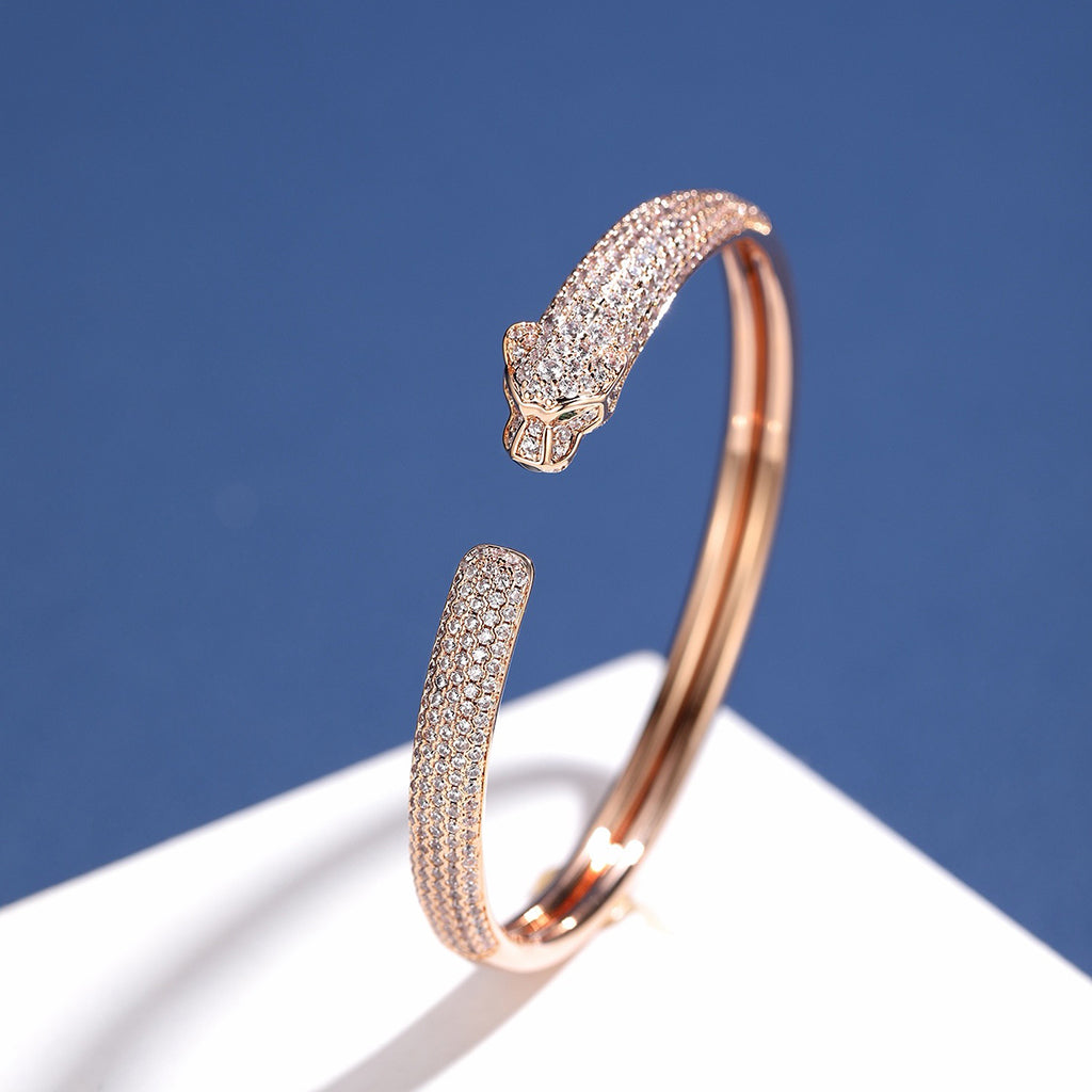 [Resenly Jewelry]PANTHERE FULL DIAMOND OPEN BRACELET