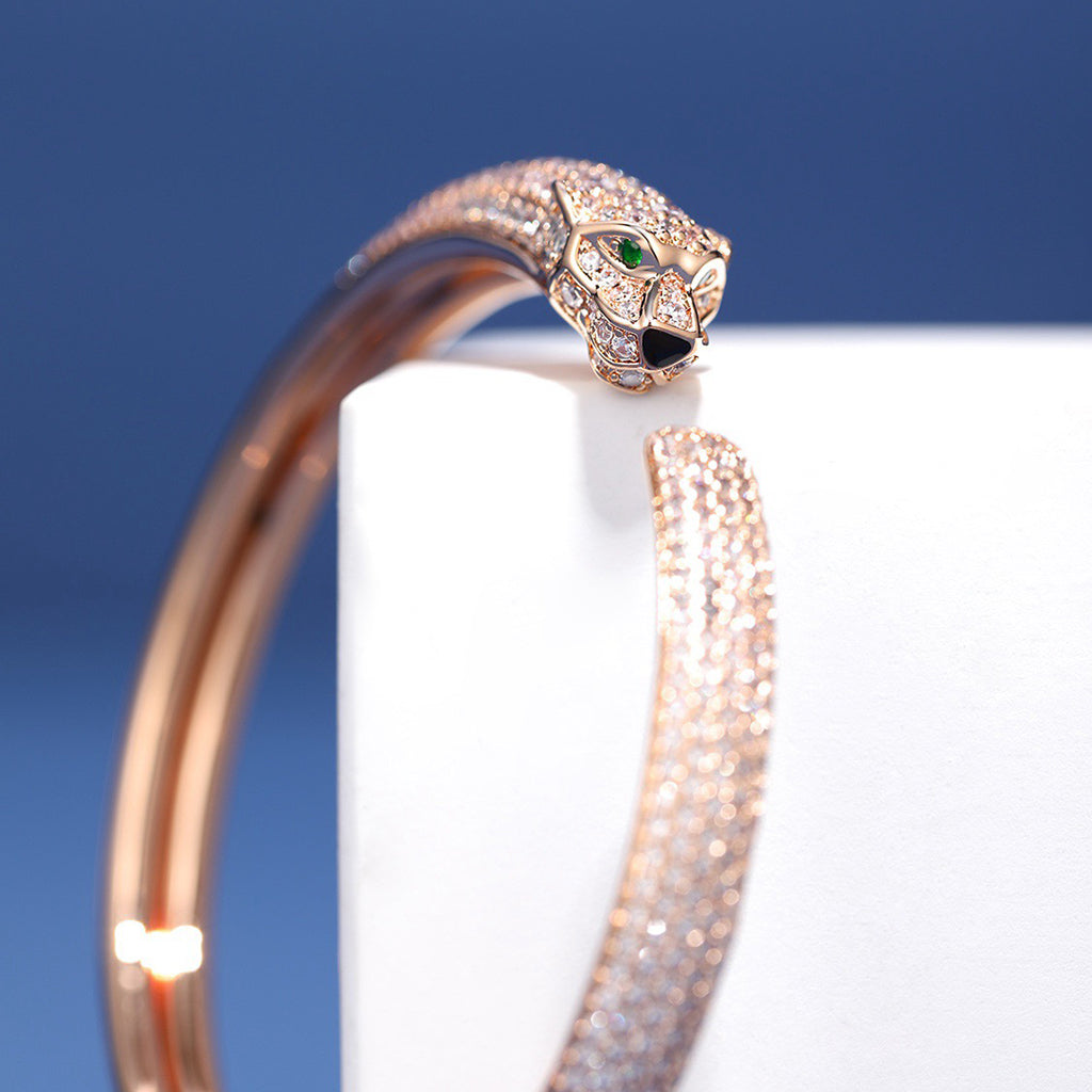 [Resenly Jewelry]PANTHERE FULL DIAMOND OPEN BRACELET